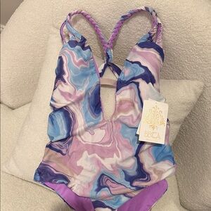 BECCA Marble Swirl One-Piece Swimsuit